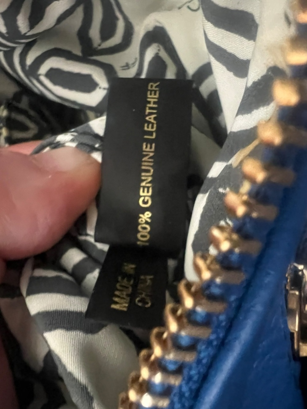 Rebecca Minkoff Mini 5-Zip Rocker Leather Crossbody Bag Electric Blue - Picture 10 of 13